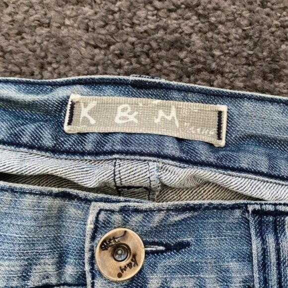 Pantaloni Japanese K&M🇯🇵 embroidery hip hop jeans baggy fit vintage skater y2k - Picture 3 of 6